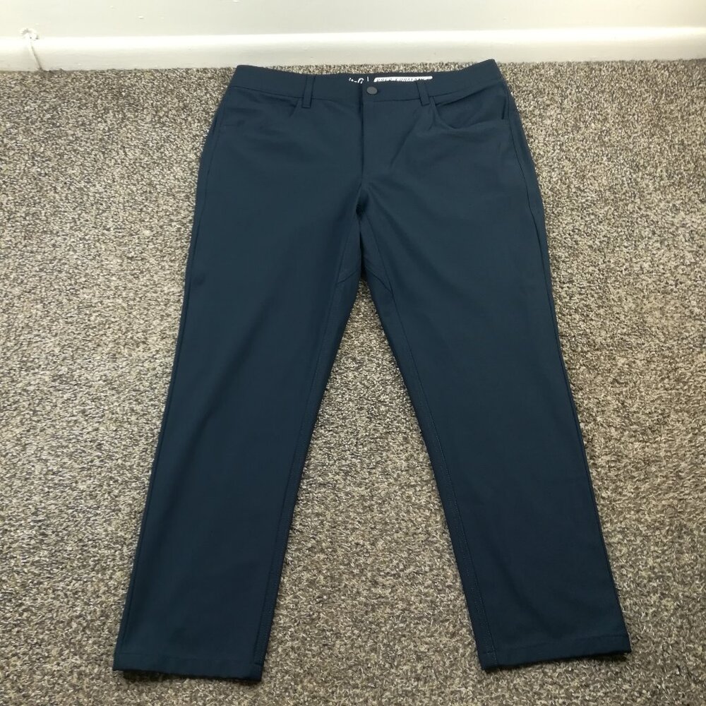 Johnnie O Pants Chino Cross County Performance Navy Blue Mens 33x27